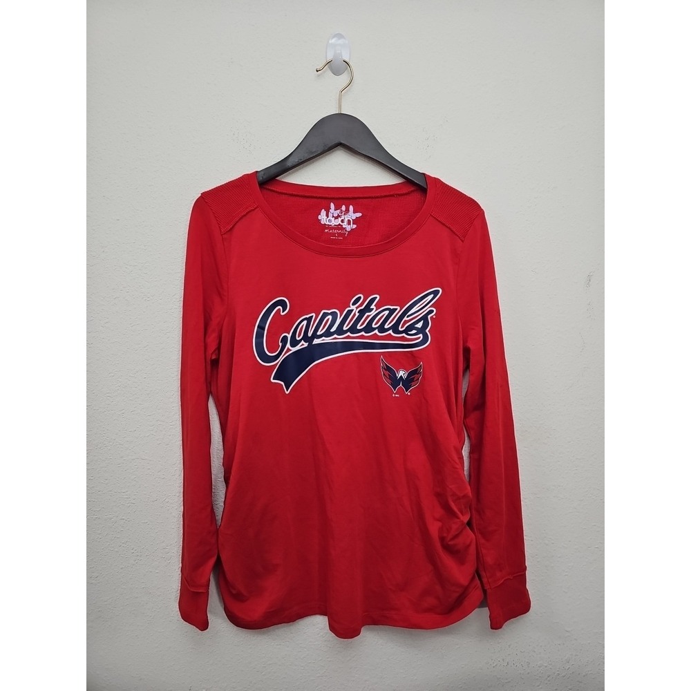 Washington‎ Capitals Women's Touch Long Sleeve Maternity T-shirt Size L